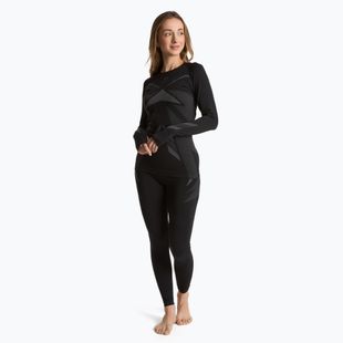 Completo di biancheria intima termica da donna KADVA ALPINESTEP THERMO LIGHT PLUS senza cuciture nero