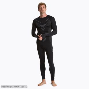 Completo di biancheria termica maschile KADVA ALPINESTEP THERMO LIGHT PLUS senza cuciture nero