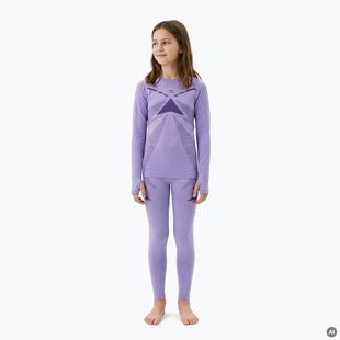 Completo di biancheria intima termica per bambini KADVA ALPINESTEP THERMO LIGHT PLUS senza cuciture viola
