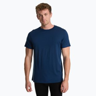 T-shirt termica da uomo WOOLCANO Merino 100% TEE0546 blu navy
