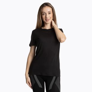 T-shirt termica da donna WOOLCANO Merino TEE0547 nero