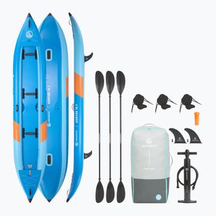 Kayak gonfiabile per 3 persone AQUASTIC Cortez 15'7" hybrid blue