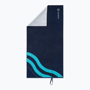 AQUASTIC Asciugamano Wavey blu navy/blu