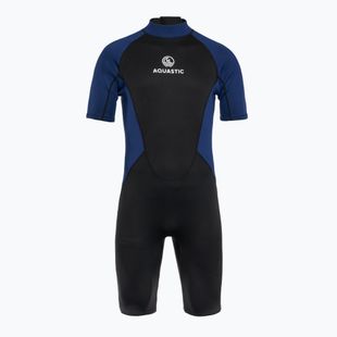 Muta da nuoto da uomo AQUASTIC Wavey 2 mm nero/blu