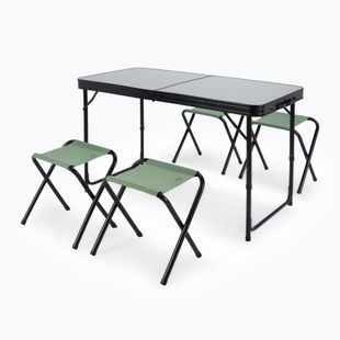 Tavolo da campeggio pieghevole + sedie KADVA CAMPtable set per 4-6 persone grigio