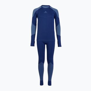 Completo di biancheria termica per bambini KADVA Frosty Jrb Set senza cuciture blu navy