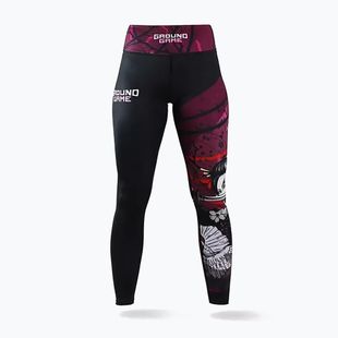 Leggings da allenamento Ground Game Tsuru Warrior da donna multicolore