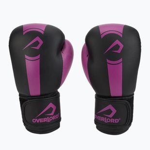 Guanti da boxe per bambini Overlord Boxer nero/rosa