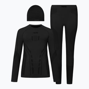 Set di biancheria termica per bambini Viking Football Riko 2.0 Base Layer black