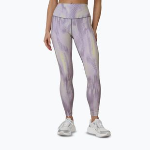 Leggings da allenamento da donna 4F Solar Punk FNK F454 light yellow allover