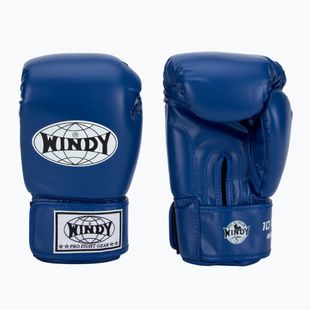 WINDY Guantoni da boxe classici in pelle sintetica blu