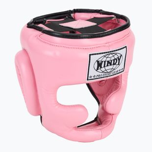 WINDY Casco da boxe rosa in vera pelle