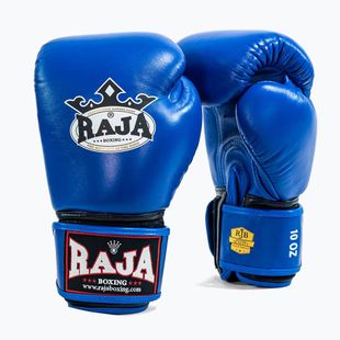 RAJA BOXING Guanti da boxe singoli standard in vera pelle blu