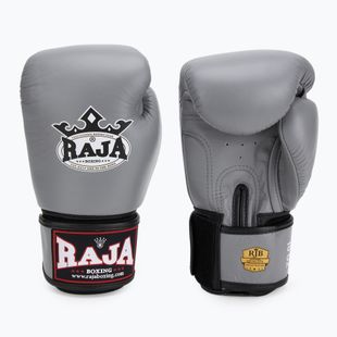 RAJA BOXING Guanti da boxe singoli standard in vera pelle grigi