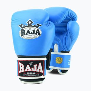 RAJA BOXING Guanti da boxe singoli standard in vera pelle blu chiaro