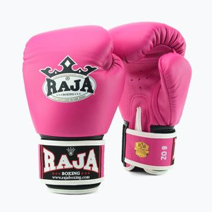 RAJA BOXING Guanti da boxe singoli standard in vera pelle rosa