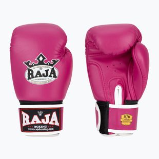 RAJA BOXING Guanti da boxe singoli standard in vera pelle rosa