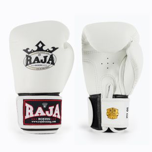 RAJA BOXING Guanti da boxe bianchi standard singoli in vera pelle