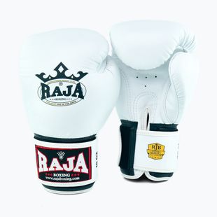 RAJA BOXING Guanti da boxe bianchi standard singoli in vera pelle