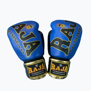 RAJA BOXING Origine Guanti da boxe standard in vera pelle blu