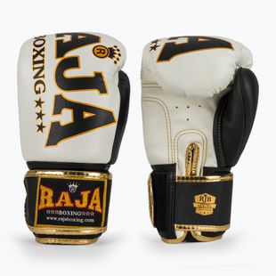 RAJA BOXING Origine Standard Guantoni da boxe bianchi in vera pelle