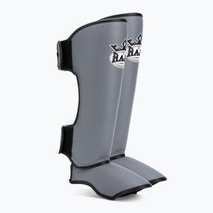 RAJA BOXING Parastinchi leggeri in vera pelle Protezioni grigie per tibia e piede