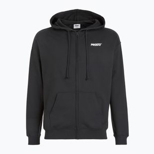 PROSTO Uomo Felpa con cappuccio Logo Zip nero
