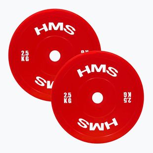 Peso olimpico in PE HMS TPP02 2 x 2,5 kg rosso