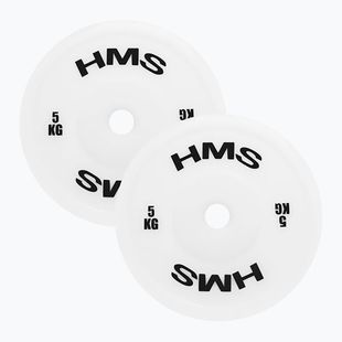 Peso olimpico in PE HMS TPP05 2 x 5 kg bianco