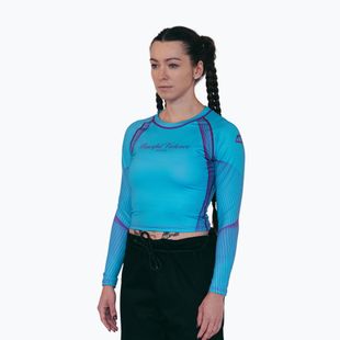 Rashguard a maniche lunghe da donna MANTO Peaceful Violence blu