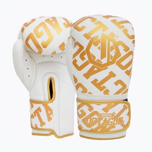 Guantoni da boxe Octagon Legion Eclipse white/gold