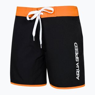 Pantaloncini da bagno per bambini AQUA-SPEED Evan Junior nero/arancio
