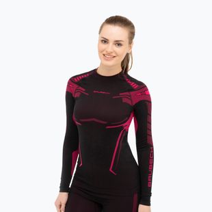 Brubeck manica lunga termica da donna LS15690 Dry nero/fucsia