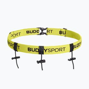 Fascia da braccio BuddySwim con numero di gara giallo