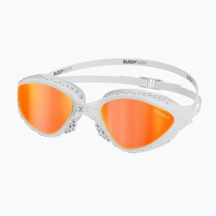 Occhiali da nuoto BuddySwim OzeanX Mirror bianco/arancio