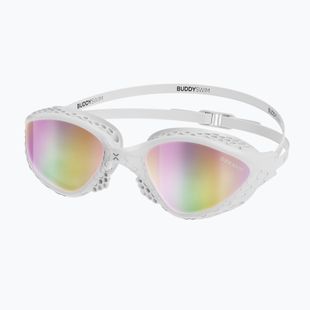 Occhialini da nuoto BuddySwim OzeanX Mirror bianco / iridium