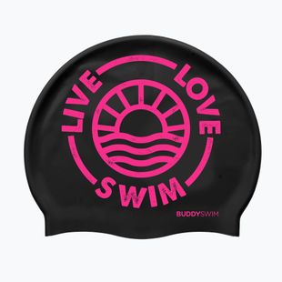 BuddySwim LLS2 Cuffia in silicone nero / rosa