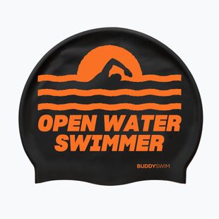 BuddySwim OWS Cuffia in silicone nero / arancione