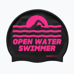 BuddySwim OWS Cuffia in silicone nero / rosa