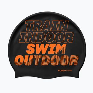 BuddySwim TSO Cuffia in silicone nero / arancione