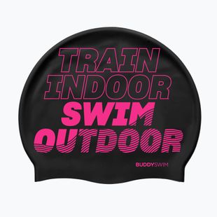 BuddySwim TSO Cuffia in silicone nero / rosa