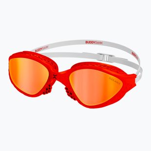 Occhialini da nuoto BuddySwim OzeanX Mirror red/white/orange
