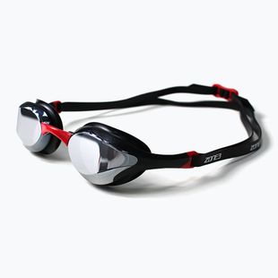 Occhialini da nuoto ZONE3 Volare Streamline Racing black/red/silver polarized mirror revo