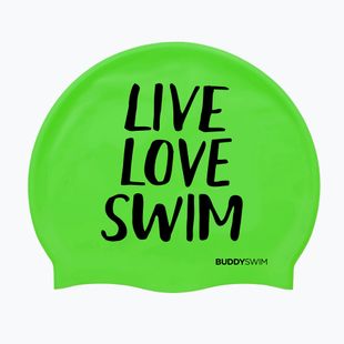 BuddySwim LLS Cuffia da nuoto verde in silicone