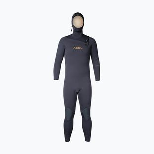 Muta da nuoto uomo Xcel Comp+ 4/3 mm Hooded Full black