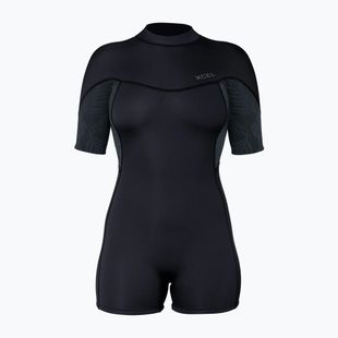 Muta da nuoto donna Xcel Axis Back Zip Spring 2 mm black/palm/monstera print