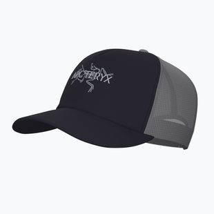 Cappello da baseball Arcteryx Bird Word Trucker nero /cloud