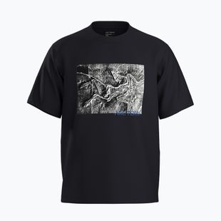 Maglietta da uomo Arc'teryx Kragg Cotton Lithographica nera