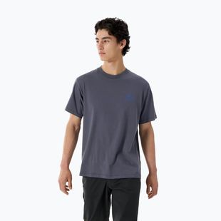 Maglietta da uomo Arcteryx Kragg Sl Cotton Bird Word dk stratus/fluidity