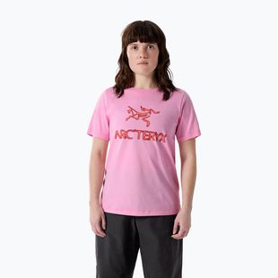 Maglietta da donna Arcteryx Kragg SL Cotton Heatmap Crew pineberry